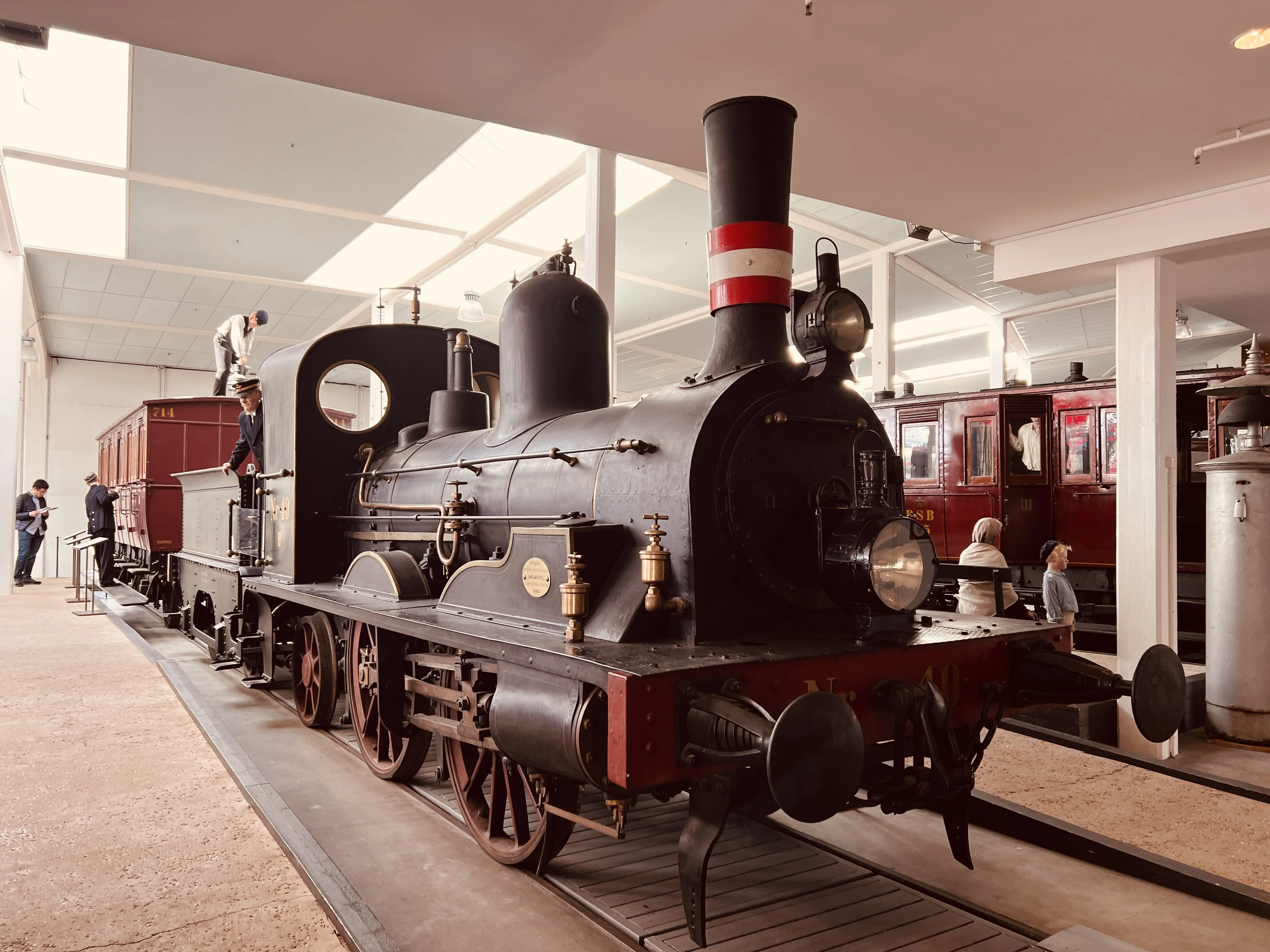 Danmarks Jernbanemuseum - Danmarks ældst bevarede damplokomotiv, H 40 fra 1868.